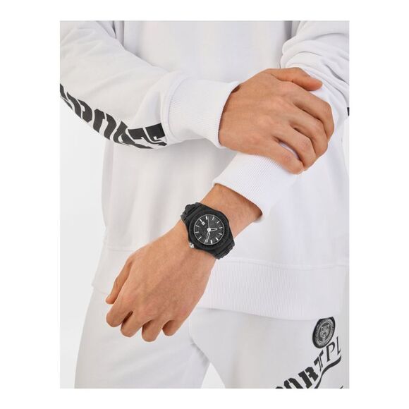 Plein Sport New Fearless Silicone Watch Black Mens